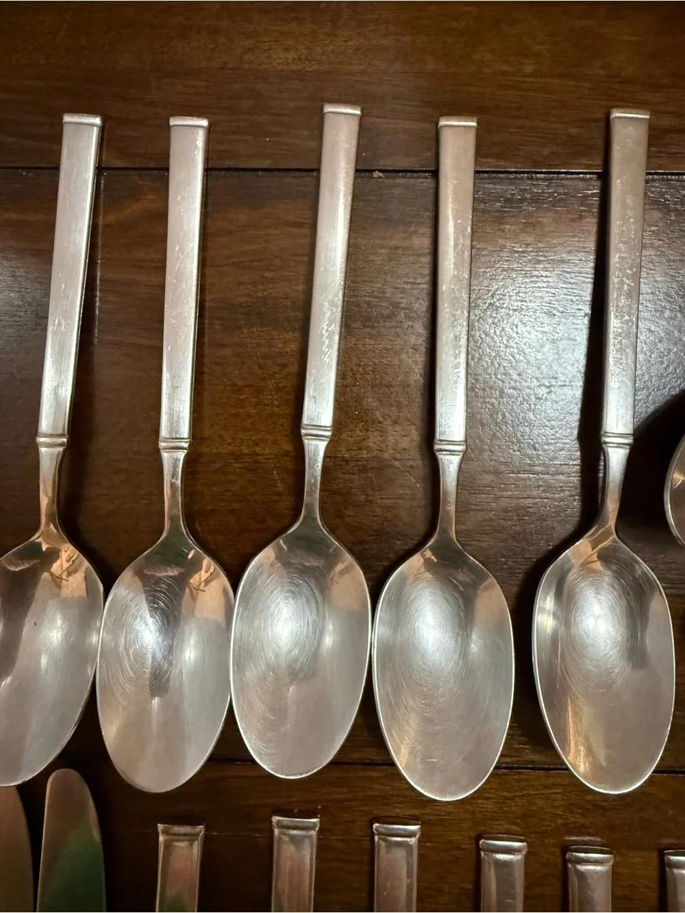 HF SIGNATURE HANFORD FORGE SATIN STAINLESS FLATWARE 29 PIECE SET